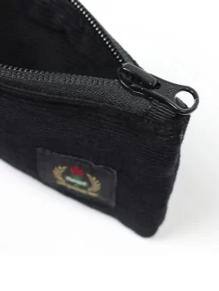 Belief Liberty Zip Pouch - Black Corduroy -ActiveWear Haven belief liberty zip pouch black 03