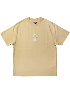 Blue Flowers Flower T-Shirt - Antique White