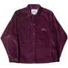 Blue Flowers Guernica Overshirt - Burgundy