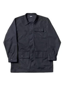 Blue Flowers Stealth Jacket - Black