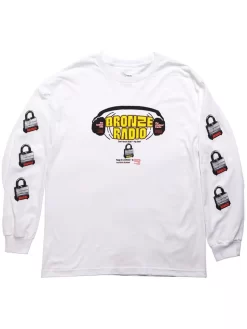 Bronze 56K Don't Touch That Fucking Dial L/S T-Shirt - White