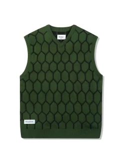 Butter Goods Chain Link Knitted Vest - Forest