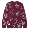 Butter Goods Critter Knitted Sweater - Wine