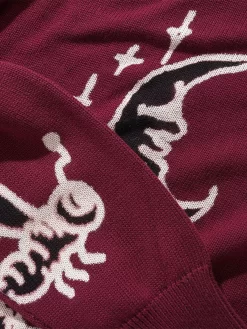 Butter Goods Critter Knitted Sweater - Wine -ActiveWear Haven butter critter knitted sweater wine 02