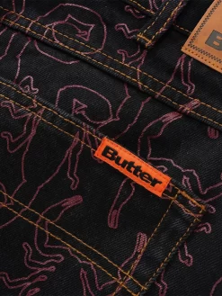 Butter Goods Scorpion Denim Shorts - Washed Black -ActiveWear Haven butter scorpion denim shorts washed black 04