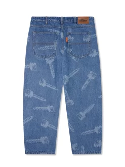 Butter Goods Screw Denim Pants - Washed Indigo -ActiveWear Haven butter screw denim pant washed indigo 04