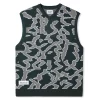 Butter Goods Surge Knitted Vest - Forest