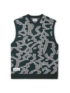 Butter Goods Surge Knitted Vest - Forest