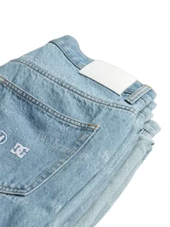 DC X RAVE Baggy Denim Jeans - Light Indigo -ActiveWear Haven dc rave baggy denim jeans light indigo 02