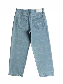 DC X RAVE Baggy Denim Jeans - Light Indigo -ActiveWear Haven dc rave baggy denim jeans light indigo 03