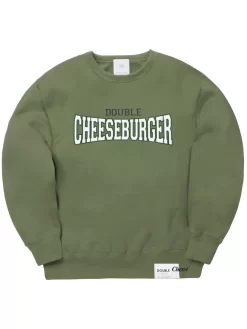 Double Cheeseburger 003 College Sweatshirt - Olive