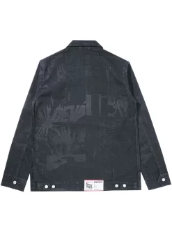 DEVÁ STATES Mosaic Denim Work Jacket - Black -ActiveWear Haven deva mosaic denim work jacket black 02