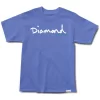 Diamond Supply Co OG Script Overdyed Puff Print T-Shirt - Blue