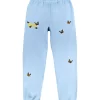 Felt Butterfly Sweatpant - Baby Blue