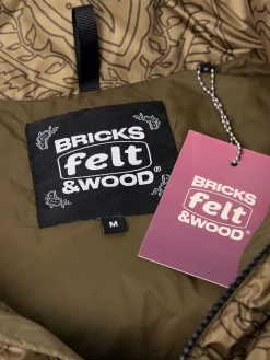 Felt X Bricks & Wood Paisley Butterfly Puffer Jacket - Olive -ActiveWear Haven felt paisley buttterfly puffer jacket olive 04