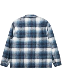 The Hundreds Don Plaid Zip Up - Navy -ActiveWear Haven hundreds don plaid shirt navy 03