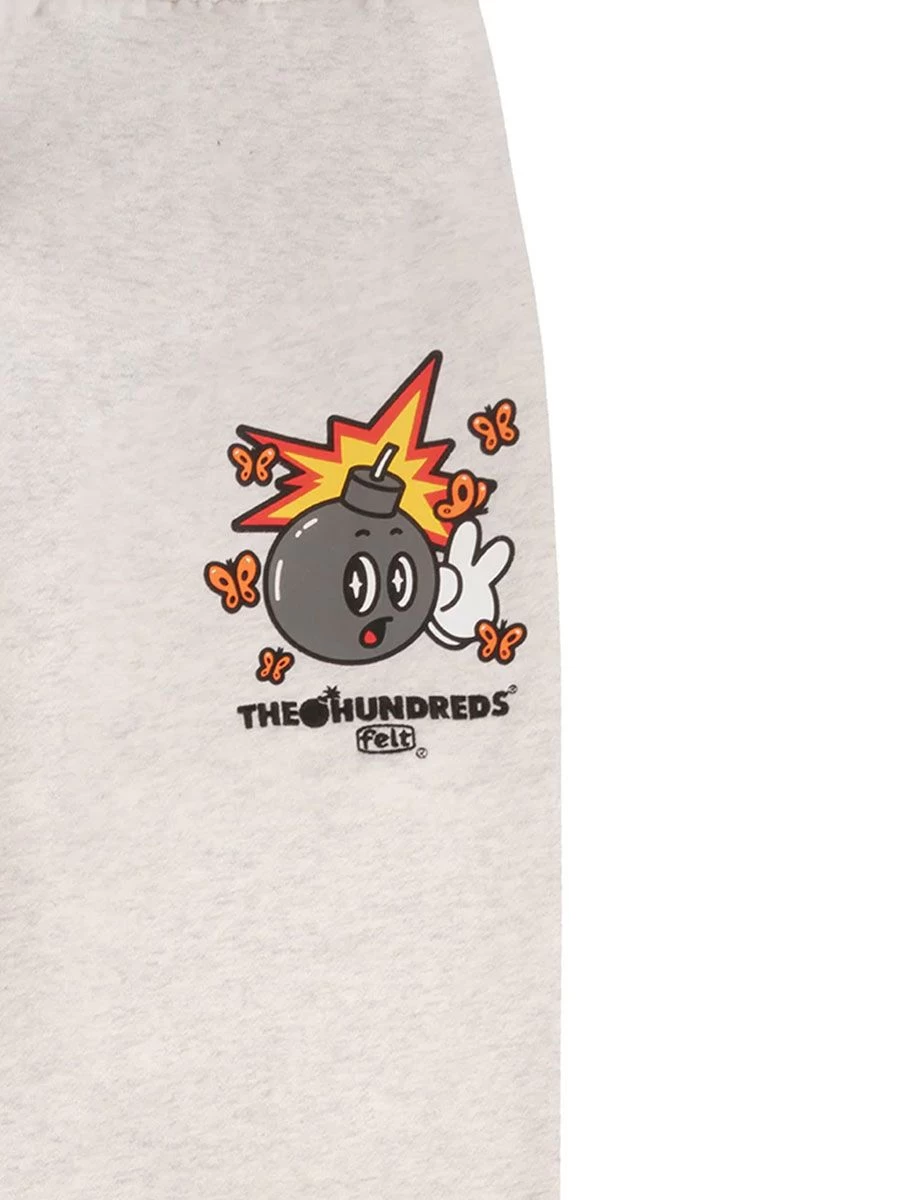 The Hundreds X Felt Butterfly Adam Sweatpants - Ash Heather 2 The Hundreds X Felt Butterfly Adam Sweatpants - Ash Heather - Image 2