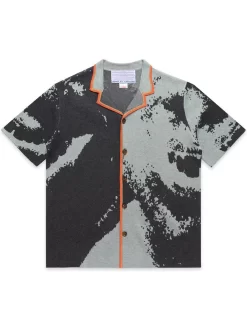 Jungles Jungles Smile Heavy Knit Shirt - Black Blue