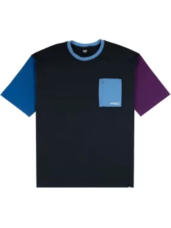 Pestle & Mortar Colour Block T-Shirt - Navy Blue