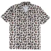 Pestle & Mortar Leopard Print Bowling Shirt - Cream