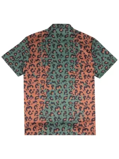 Pestle & Mortar Leopard Print Bowling Shirt - Green -ActiveWear Haven pestle mortar leopard print bowling shirt green 03