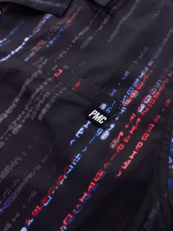 PMC X Matrix Digital Rain Bowling Shirt - Black -ActiveWear Haven pestle mortar matrix digital raining bowling shirt black 04