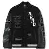 Pleasures X N.E.R.D Varsity Jacket - Black