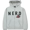 Pleasures X N.E.R.D Zip Up Hoody - Heather Grey