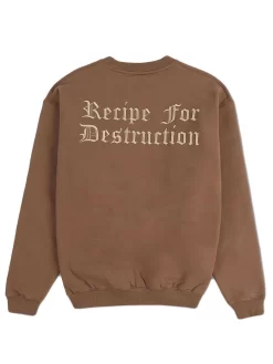 Pleasures Recipe Crewneck - Brown -ActiveWear Haven pleasures recipe crewneck brown 02