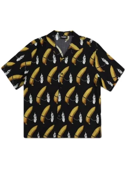 Pleasures Black Rings Button Down S/S Shirt - Black