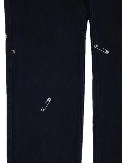 Pleasures Safety Pin 5 Pocket Denim - Black -ActiveWear Haven pleasures safety pin 5 pocket denim black 04