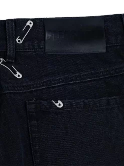 Pleasures Safety Pin 5 Pocket Denim - Black -ActiveWear Haven pleasures safety pin 5 pocket denim black 05