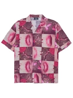 Pleasures Wormy Lips Button Down Shirt