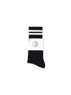 Polar Rib Socks Long Happy Sad - Black -ActiveWear Haven polar rib socks long happy sad black 03