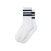 Polar Rib Socks Fat Stripe - White Blue
