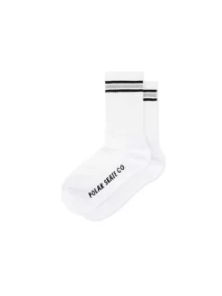 Polar Rib Socks | - Stripe White Black