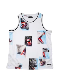 Raised By Wolves Alpha Troop Basketball Jersey - White