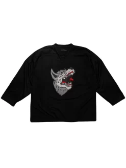 Raised By Wolves Away Hockey Jersey - Black