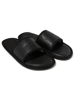 Raised By Wolves X Manitobah Mukluks Leather Sliders - Black