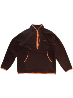 Raised By Wolves Sherpa Fleece Half Zip - Chocolate