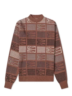 Rassvet Intarsia Logo Sweater - Brown