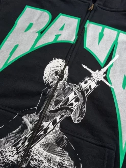 RAVE Casca Zip Hoody - Black -ActiveWear Haven rave casca zip hoodie black 02