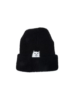 RIPNDIP Nermal Ribbed Beanie - Black