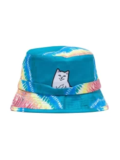 RIPNDIP Lord Nermal Tie Dye Bucket Hat - Teal