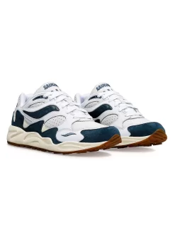 Saucony Grid Shadow 2 "Ivy Prep" - White Navy -ActiveWear Haven saucony grid shadow 2 ivy white navy 03
