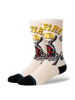 STANCE X Stranger Things Hellfire Socks - Vintage White