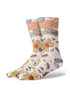 STANCE Trashed Socks - Off White