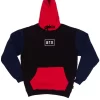 StreetX Contrast Panel Hoody - Black Red