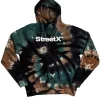 StreetX Wordmark Tie Dye Pullover Hoody - Green